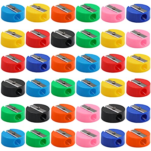 150 Mini Handheld Pencil Sharpeners in Bulk, Portable Colored Manual Sharpeners for Kids & Adults, Teacher Supplies for Classroom & School