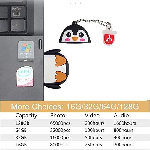 Cute USB Flash Drive Character Thumb Drive for Kids Students Gift Pendrive (16GB, Penguin) - color: Penguin, size: 16GB