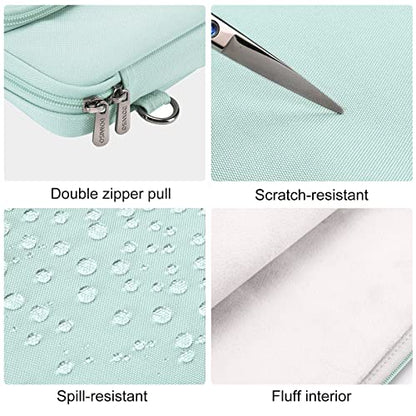 DOMISO 15.6 inch Laptop Case Sleeve Protective Cover Compatible with MacBook Pro 16 M4 M3 M2/Pro Max,15.6-16 inch HP Dell ASUS Lenovo Chromebook,Waterproof Computer Bag with Shoulder Strap,Mint Green - color: Mint Green, size: 15.6 inch