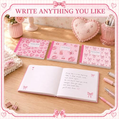 16 Pack Mini Composition Notebooks Bulk College Ruled 7.4'' x 4.7'' Pink Cherry Half Size Composition Books 80 Pages Small Pocket Journal Books Back to School Gift for Student Teacher Office Supplies - color: Pink Cherry