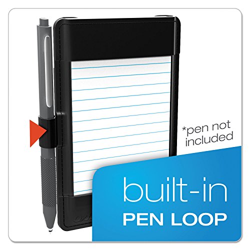 Oxford At-Hand Note Card Case, 3" x 5" Size, Black, Includes 25 Ruled Index Cards (63519) - color: Black
