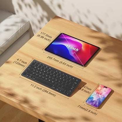 OMOTON Bluetooth Keyboard Compatible with iPad A16 11th 10th Generation, iPad 10.2 (9th/8th/7th), iPad Pro 13/12.9/11 inch, iPad Air/Mini, iPhone and More iOS Devices, Black - color: Black