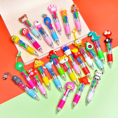 15Pcs Mini Multicolor Pens in One 4-in-1, Cute Pens Bulk for Party Favors and Birthdays, Delightful Ballpoint Pen Gifts Classroom Prizes (15pcs) - style: 15pcs