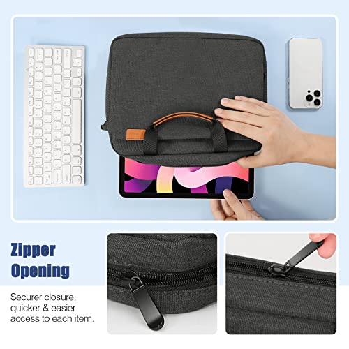 MoKo 13-14 Inch Laptop Sleeve Bag, Protective Handle Shoulder Bag Fits New 13-inch Mac Air M5/Mac Neo A18 Pro, 14-inch MacPro M5/M4/M3/M2/M1, 13-inch Mac Air M4/M3/M2/M1, Black & Gray - color: Black & Gray, size: 13-14 Inch