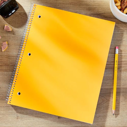 Orange Wide-Rule Single-Subject Notebook, 100 Pages (4-Pack) | School & Work Use, Wide Browser, Single Subject, Home Use