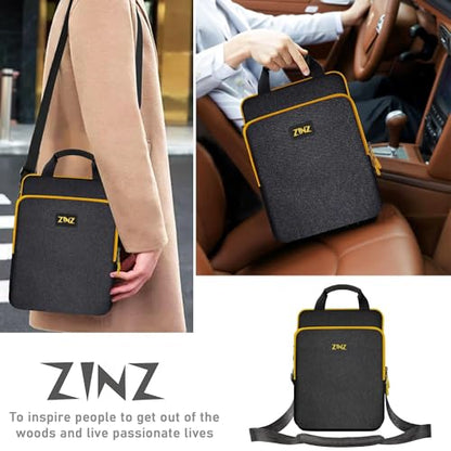 ZINZ Laptop Case 12.9 13 Shoulder Bag, Expandable Handbag with Valuables Compartment Compatible with MacBook Air/Pro/Neo 13" M5/M4/M3/M2/M1, iPad 12.9/13/11, Water-Resistant & Shockproof,D01G01 - color: D01g01, size: 13"