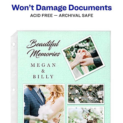 Avery Diamond Clear Heavyweight Sheet Protectors, Easy Load, 250 Document Protectors (76006) | Top Loading Design | Polypropylene Construction | Prepunched Binder Holes | Archival Safe Storage | Nonstick Finish - style: 250 Pack