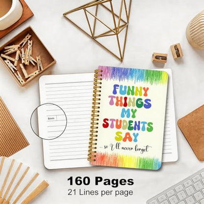 2 Pcs Funny Teachers Spiral Notebook, 160 Pages Colorful Journal Notebook | A5 Spiral Notepad, Hardcover Notebooks Journal for Writing Work Office, Funny Teacher Gifts School Office Supplies - color: Multicolour 0012