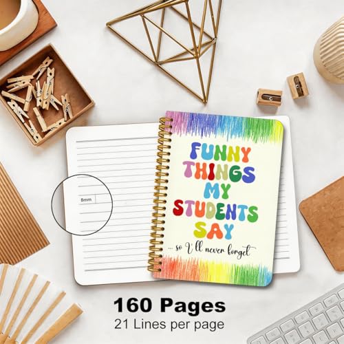 2 Pcs Funny Teachers Spiral Notebook, 160 Pages Colorful Journal Notebook | A5 Spiral Notepad, Hardcover Notebooks Journal for Writing Work Office, Funny Teacher Gifts School Office Supplies - color: Multicolour 0012