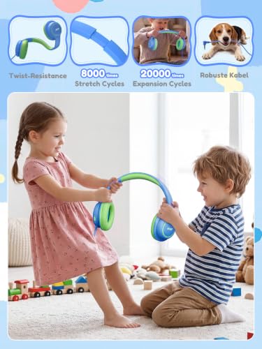Acer Kids Headphones Wired for School - Over Ear Design, 85/94dB Safe Volume Limit, 3.5mm Jack Foldable Headphones for Toddler Boys Girls Classroom Yoto Player Chromebook Travel (Blue Green) - color: Blue Green