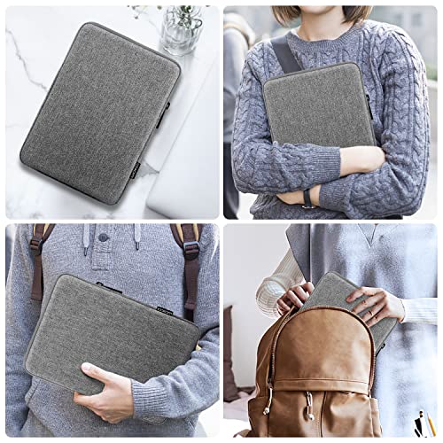 MoKo 7-8 Inch Tablet Sleeve Bag, Polyester Pouch Cover Case Slim Design | Fits iPad Mini (A17 Pro) 8.3" 2024, iPad Mini 6/5/4/3/2/1, Samsung Galaxy Tab S2 8.0, Tab A 8.0, ZenPad Z8s 7.9, Light Gray - color: Light Gray, size: 7-8 inch