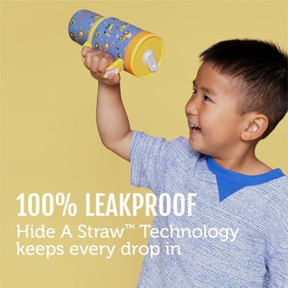 Ello Oasis 14oz Stainless Steel Toddler Tumbler with Handle & Retracting Straw, 100% Leakproof, Double-Wall Vacuum Insulated, Kids Water Bottle for School, BPA Free, Dishwasher Safe, Glacier - color: Glacier, size: 14 Ounces