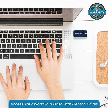 Centon Electronics MP Essentials DataStick Sport USB 3.0 Flash Drive, Waterproof USB Drive, Shock-Resistant Silicon Case, Versatile USB Stick, 8 GB Storage Capacity, Navy Blue, Pack of 5 - size: 8 GB, style: Pack of 5