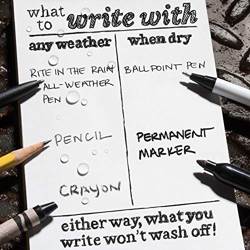 Rite In The Rain Weatherproof Side Spiral Notebook, 8.5" x 11", Yellow Cover, Commerical Pool & Spa Maintenance Log (No. 425-MX)