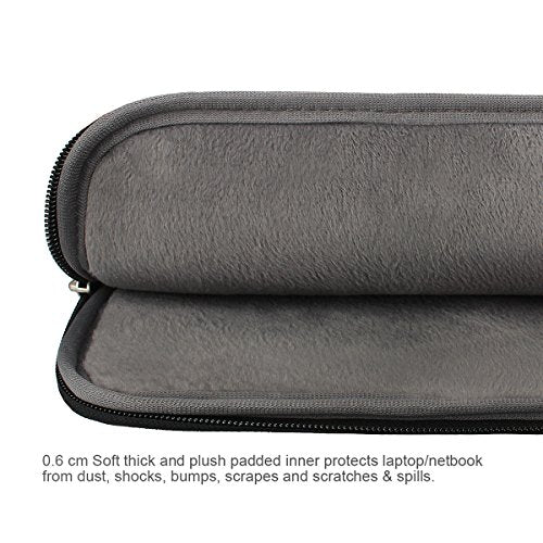Arvok 13 13.3 14 Inch Water-Resistant Canvas Fabric Laptop Sleeve with Handle&Zipper Pocket/Notebook Computer Case/Ultrabook Carrying Bag for HP/Dell/Lenovo/A sus/Acer/Samsung, Black - color: Black, size: 13.3 inch