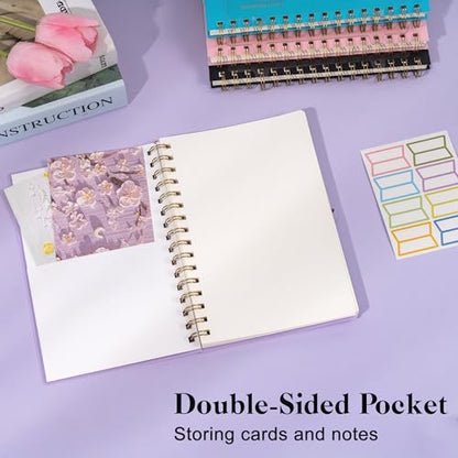 Dot Grid Spiral Notebook A5 Spiral Bullet Dotted Journal 160 Pages Thick Dot Paper Notebooks Plastic Hardcover Spiral Notebook 5x7 Wire Bound Notebooks for Note Taking School Office Supplies,Purple - color: Purple, style: B - Dotted - A5