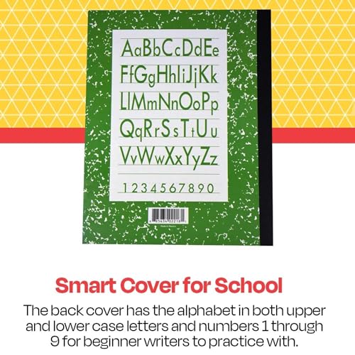 School Smart Skip-A-Line Ruled Composition Book, Grade 1, Green, 48 Pages - size: 24 Sheets/48 Pages - Grade 1