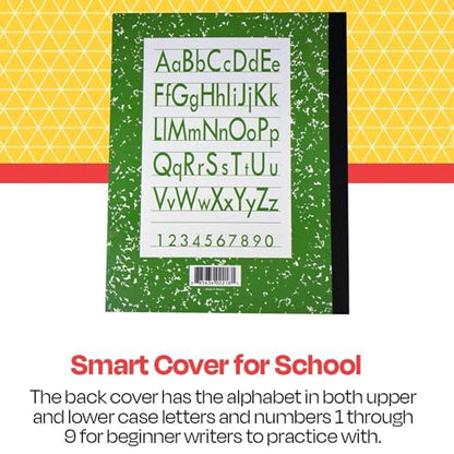 School Smart Skip-A-Line Ruled Composition Book, Grade 1, Green, 48 Pages - size: 24 Sheets/48 Pages - Grade 1