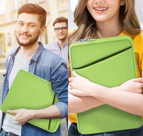 Askuko Laptop Sleeve 14 inch, Shockproof Protective Computer Cover, Durable Carrying Bag Laptop Case Compatible with 14"" MacBook Air/Pro HP Asus Lenovo Notebook, Light Green - color: Light Green, size: 14 inch