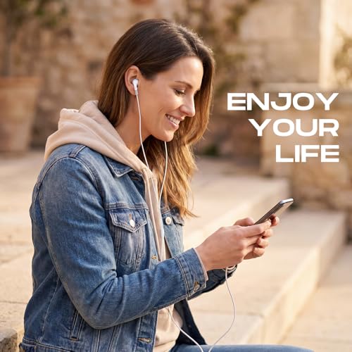 Kanayu 100 Pack Earbuds Bulk Earphones for Classroom, Student Wired Earbuds Headphones Without Mic, Earphones Bulk for Adults School Library Laptop, Individually Bagged (White) - color: White