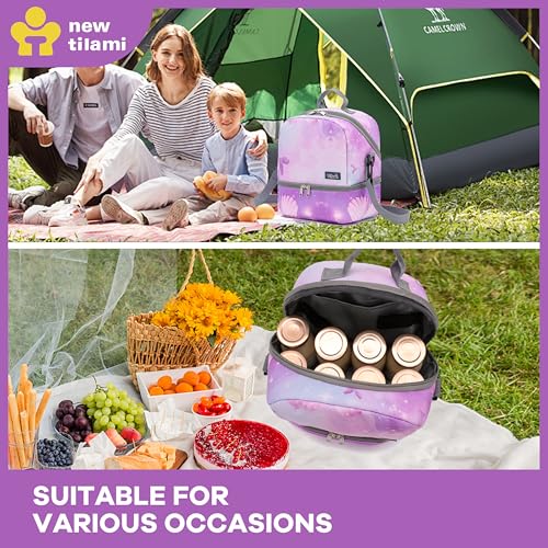 NEW TILAMI Kids Lunch Bag Double Insulated for tilami Rolling Backpack Girls Boys forTravel School Picnic, Fairy Purple - color: Fairy Purple