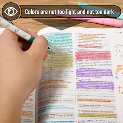 Mr. Pen- Bible Highlighters and Pens No Bleed, 12 Pack | Colorful Ink Pens for Highlighting, Bullet Journaling, Note-Taking, Summarizing, Bible Study, Planning, School and Office Use - color: Vibrant and Pastel