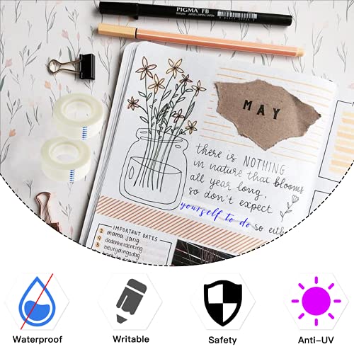 OWLKELA - 6 Rolls Matte Tape, Tape Refills for Dispenser, Invisible, Foggy Translucent Wrapping Tapes, All-Purpose Glossy Tapes for Office, Home, School, 0.7 in x 1000 Inches - size: 6 Pcs