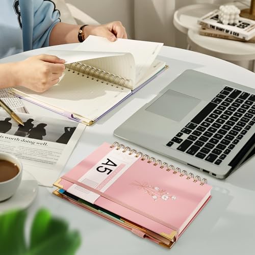 Ovesmusl Hardcover Spiral Notebooks 6.1" X 8.4" + Aesthetic 3 Ring Binder 1 Inch