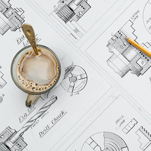 Tatuo 15 Sheets Architectural Vellum Paper 11 x 17 Inch Drafting Vellum Tracing Sheets Semi Translucent Drafting Paper Rag with Border and Title Block for Drawing Sketching Architecture Building - size: 11 x 17 Inch