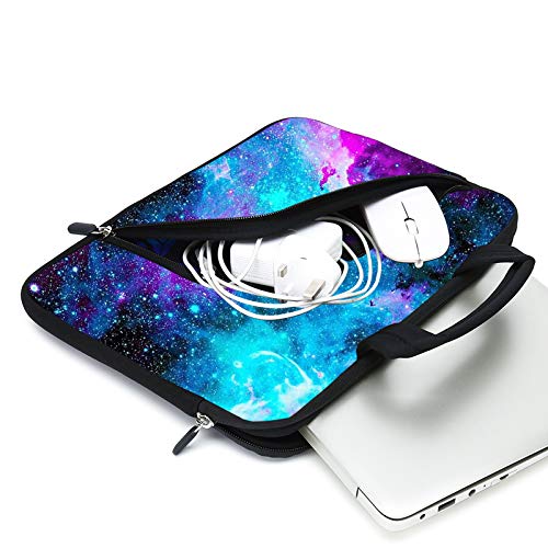 Blue Galaxy Neoprene Laptop Case - 11.6" & 12.2" Fits MacBook Air, Samsung, Acer, HP Ultrabook & Chromebook - Two Pockets, Handle & Tablet Sleeve - color: Blue galaxys