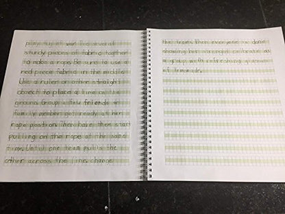 Channie’s Handwriting Improvement Spiral Notebook, Stylish Visual Writing & Printing Aid for Elementary School Students and Special Needs Kids & Teens, 120 Pages, Thick Paper, Size 10.5" x 9.5" - color: White