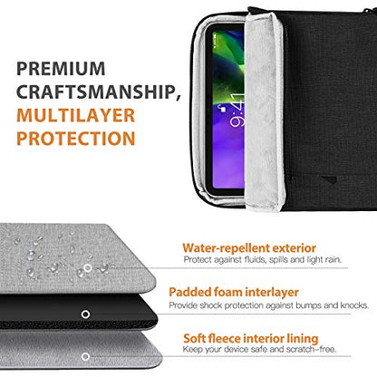 TiMOVO 9-11" Tablet Sleeve Multi-Pocket for iPad A16 Tab, Black | Protective Carrying Bag with Multi Pockets, Fits iPad 11" A16 2025, 10th Gen 10.9"/10.2", Air 11/5th/4th, Tab A9+ 11" - color: Black, size: 9-11 Inch