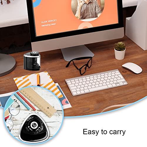 Electric Pencil Sharpeners Powerful Stall-Free Motor Portable Electric Battery Operated Pencil Sharpener Battery Powered Classroom Pencil Sharpeners for School Home Office Classroom