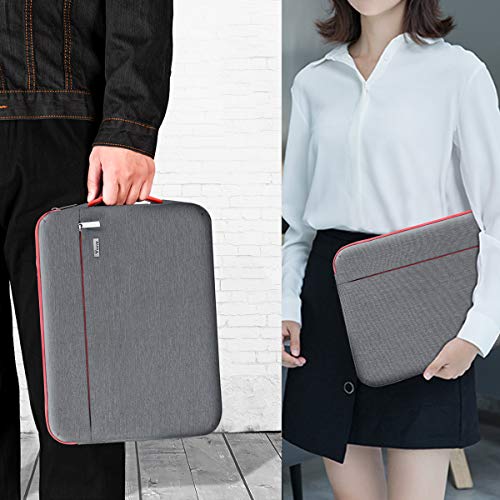Voova Laptop Sleeve Case 13 13.6 Inch with Handle, 360°Protective Waterproof Slim Computer Bag Cover Compatible with MacBook Air 13 M1/M2/M3/M4 2020-2024, MacBook Pro 13, IPad Air/Pro 13, Grey - color: Grey, size: 12.6-13.6 Inch