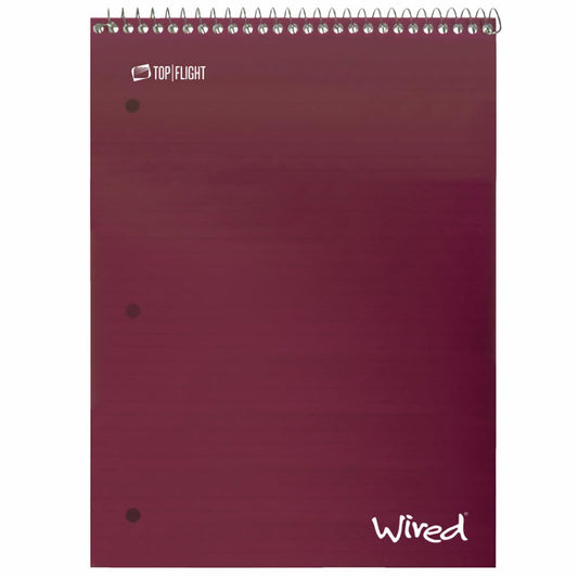 Top Flight 4511410 8.5 X 11.5 in. Top Wire Notebook, White (Pack of 6)6