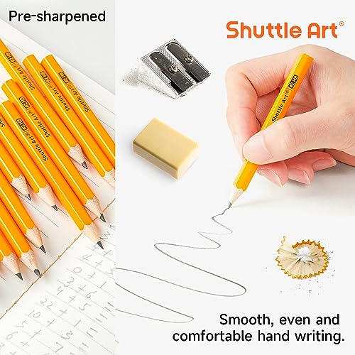 Shuttle Art 600 Pack #2 HB Mini Pencils, Wood-cased, Pre-sharpened for Kids & Teachers, Classroom Essentials, Back to School Supplies - color: Black