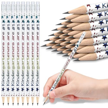 Tenceur 48 Pcs Kindergarten Pencils Bulk Motivational Pencils with Erasers Inspirational Pencil with Back to School Supplies for Kids Student Teacher Classroom Reward - style: Kindergarteners