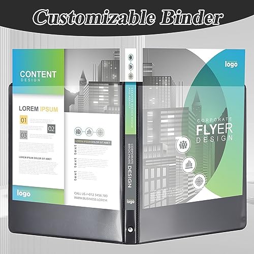 CIXILDTS 2" 3 Ring Binder, Standard 2-inch Round Ring Binder Fit Letter Size Paper, Presentation View Binders, Black, 6-Pack - color: Black, size: 2", style: 6-Pack