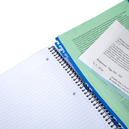 Five Star Advance Spiral Notebook + Study App, 3 Subject, College Ruled Paper, 8-1/2" x 11", 150 Sheets, Spiral Guard, Movable Tabbed Dividers, Seaglass Green (73136) - color: Seaglass Green, size: Pack of 1