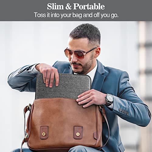 MoKo 9-11 Inch Tablet Sleeve Bag | Fits iPad Air 5 10.9-inch, iPad Pro 11 M2, iPad 10th 10.9, iPad 9/8/7th 10.2 and Tab S8/S9 11-inch, Black & Gray - color: Black & Gray, size: 9-11 inch
