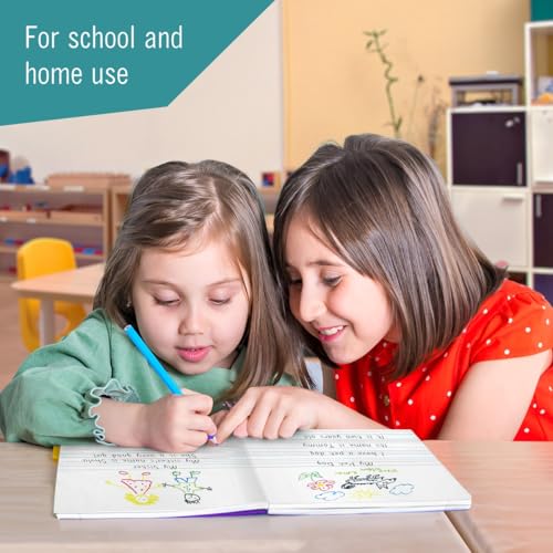 EXTRIC Primary Composition Notebook K-2, 6 PK Primary Journal 200 Pages - size: 6