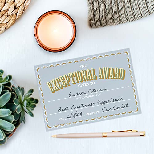 Motivational Achievement Certificate Fill in Sticky Note Pads / 6" x 4" Repositionable Recognition Award Sticky Pads / 50 Sheets Per Pad/Set of 5 Designs/Made in USA - color: Motivational