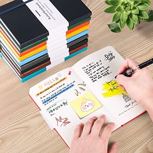 Huhuhero Notebooks Journal, Ruled Notebook, Premium Thick Paper Lined Journal, Black Hardcover Notebook for Office Home School Business Writing Note Taking Journaling, 5"×8.25" (10, Pink) - color: Pink, size: 10