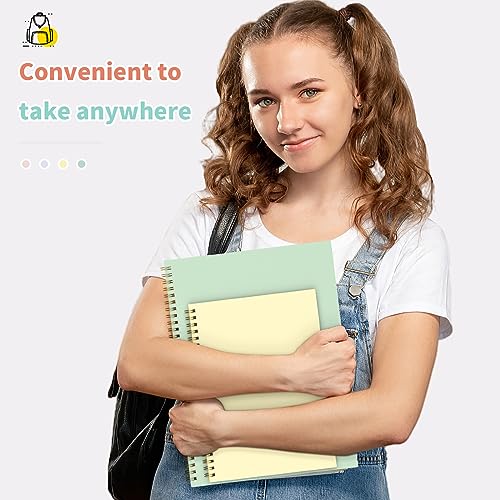 Umriox 4 Pack Graph Paper Notebook, 8.5" x 11" Spiral Notebook with Free Sticky Notes, 5 x 5mm Grid Paper 160 Pages, Large Journal for School, Work - size: 8.5 x 11 in, style: Squared