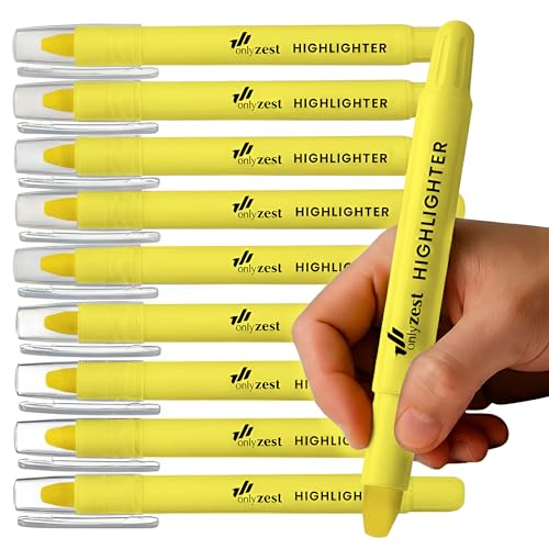 10 Pack Bible Safe Highlighters - Yellow Color, Wax Highlighters | No Bleed, Scripture Markers for Journaling, Study Accessories and School Supplies - color: Yellow