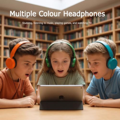 Keewonda 4 Pack Wired School Classroom Headphones Headsets for Students Teens and Adults Individually Bagged - size: 4Pack