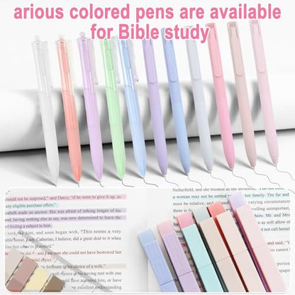 Bible Cover Case Study Supplies for Women Gifts Large Bible Cover with Highlighters Pens Tabs Cute Quilted Carrying Case Christian Journal Kit Accessories Christian Gifts Sticky Notes A - color: Bc-bible cover case with highlighters pens tabs