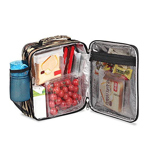 Pardick Leopard Lunch Box for Kids,Students Leopard Animal Skin Print Lunch Bag Tote with Adjustable Shoulder Strap,Insulated Thermal Girls Boys Lunchbox Cooler Bag for School Picnic Travel Outdoor - color: Leopard