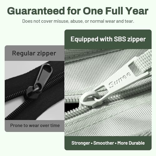 SUNEE Zipper Binder 3 Ring, 3 Inch O-Ring with Handle and Shoulder Strap, 600-Sheet Capacity, 5-Tab Expanding File Folder, Multi-Pockets for Middle School Organizer Binder with Zipper, Sage Green - color: Sage Green