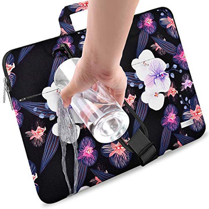 Hseok Laptop Shoulder Bag 13 13.3 14 Inch Case Compatible with MacBook Pro/Neo 14" M5/M4/M3/M2/M1,Mac Air/pro/Neo 13" and Most 13 13.3 14 Notebooks,Spill-Resistant Briefcase,Jellyfish Flower - color: Jellyfish Flower, size: 13-13.5 inch